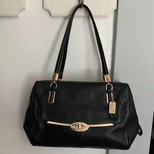 Used Coach Leather Handbag (Black)